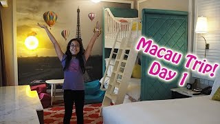 Parisian Macao Hotel Room Tour  Macau Trip Day 1  MizReeneyampCaelyn Ep149 [upl. by Dez]