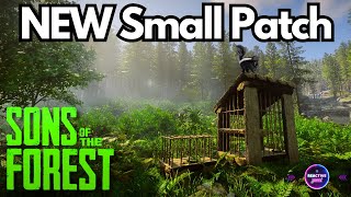 NEW Small Patch Update Rabbit Breeding Skunks and More  Sons of the Forest [upl. by Siegler]