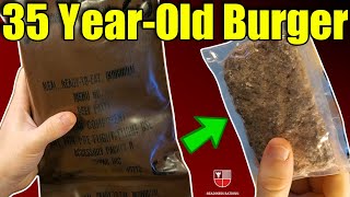 Tastebud TimeTravel 1987 MRE Dehydrated Beef Patty 🍔 Vintage US Military Meal Ready to Eat Review [upl. by Jochebed647]