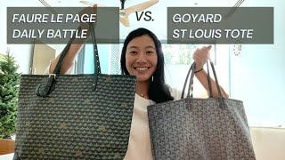 GOYARD ST LOUIS TOTE VS FAURE LE PAGE DAILY BATTLE [upl. by Seugirdor225]