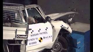 ANCAP CRASH TEST Nissan Patrol Cab Chassis 3 star ANCAP safety rating [upl. by Ojeibbob]