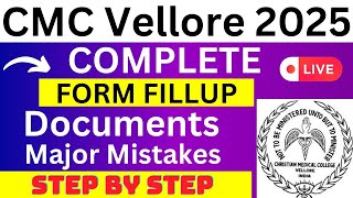 CMC Vellore 2025 Application Form  CMC Vellore Registration 2025 How To Fill CMC Vellore 2025 Form [upl. by Rehpotsrik]