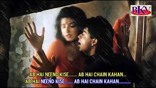 Neend Kise Chain Kahan  KARAOKE  Zamaana Deewana 1995  Shah Rukh Khan amp Raveena Tandon [upl. by Arhez]