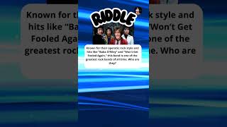 Known for their operatic rock style and hits like Baba O Riley riddles shorts quiz [upl. by Lerim948]