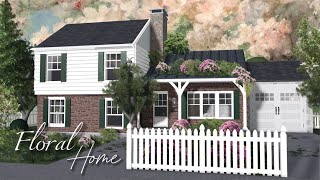 Bloxburg  Realistic Spring Floral home speedbuild [upl. by Suiddaht]