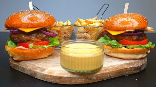 BURGER 100 MAISON RECETTE SAUCE CHEDDAR [upl. by Dadirac]