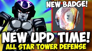 New SECRET BADGE amp Update Time Announcement  All Star Tower Defense [upl. by Nollie]