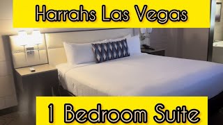 1 BEDROOM SUITE TOUR AT HARRAHS LAS VEGAS [upl. by Ylrevaw]