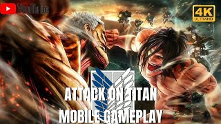 Attack on titanAndroid gameplay 1aot music attackontitanedit gameplaygamesanime [upl. by Aihsined]