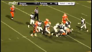 Parkview RB Chris Carson Carrying Defenders to 1st Down [upl. by Yetah]