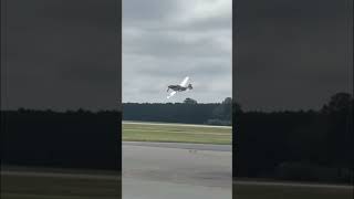 P51 Mustang low level pass over Seymour Johnson AFB aviation shorts airshow p51mustang [upl. by Iz642]