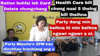 Lalrinpuii Minister  Zoram hmasawnnan Party mipuite chiah duhsak hi kan tumlo [upl. by Yttocs]