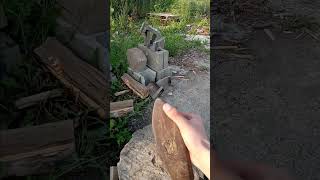 Wood split with a sledgehammer [upl. by Notnil274]