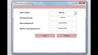 گۆڕینی پاسۆرد لە داتابەیسی ئەكسسدا  Change Password In MS Access [upl. by Llerrud]