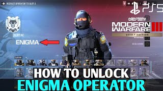 How to Unlock Enigma MW3 Enigma Operator  How to Get Enigma MW3  Enigma Modern Warfare 3 Operators [upl. by Berga]