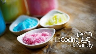 Como hacer azucar de colores en 30 segundos para golosinas y chuches en recetas para niños [upl. by Kerrison]