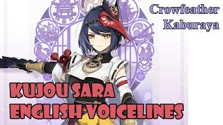 Genshin Impact Kujou Sara English Voice Lines [upl. by Utimer778]