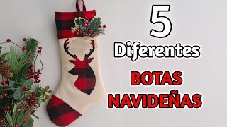 5 Ideas para hacer BOTAS NAVIDEÑAS 🎄 muy fáciles y con cartón reciclado [upl. by Nohsad684]