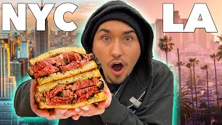 Eating The Best Pastrami Los Angeles vs New York KATZ Deli [upl. by Alexandre]