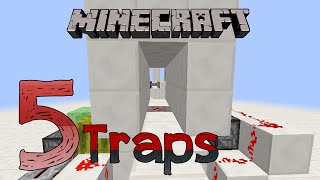 5 Resettable Traps in Minecraft Reusable Traps [upl. by Sabino33]