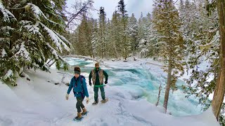 GoingtotheSun Road Snowshoe to McDonald Falls in Glacier National Park Montana 4K [upl. by Yasnil498]