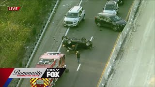 Interstate 55 northbound shut down after a multivehicle accident [upl. by Teik]