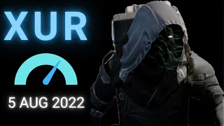 Where is XUR Today Destiny 1 D1 XUR Location and Official Inventory and Loot 11 Aug 2023 8112023 [upl. by Georglana830]