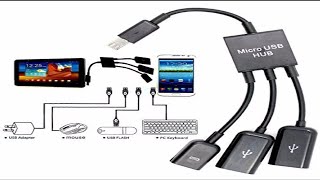 Micro USB Hub How To Connect 2 And 3 USB Device With Your Phone In 2017 Hittime smart 3 in 1 [upl. by Nelyaw915]