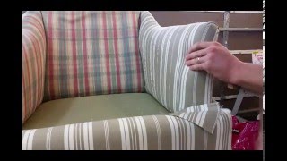 Upholstering an armchair Part 2  Inside Arm [upl. by Aim246]