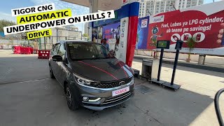 Under Power on Hills New Tata Tigor CNG AMT  Hilly Area Highway  Drive Review [upl. by Ronile]