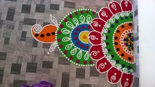 Attractive amp Easy Sanskar Bharti Rangoli  Half Circle Sanskar Bharti Rangoli  Big Galicha Rangoli [upl. by Charron270]