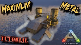 Resource Motorboat Tutorial  The best way to get metal  Ark Survival Evolved [upl. by Mendive]