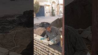 Master Bricklaying🧱🧱 construction brick bricklaying brickwork shorts [upl. by Nayllij]