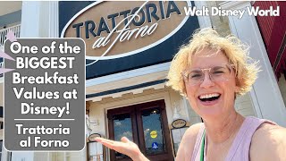 Trattoria al Forno Breakfast Honest Review Best Walt Disney World Dining Experience [upl. by Schulze]