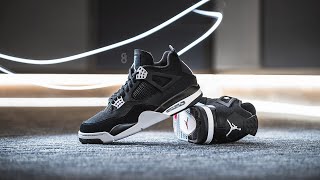 Air Jordan 4 Retro SE quotBlack Canvasquot Light Smoke Grey Review amp OnFeet [upl. by Sandon240]