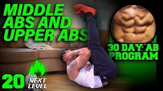 Middle Abs amp Upper Abs Workout At Home  30 Days to Six Pack Abs for Beginner to Advanced Day 20 [upl. by Tlok]