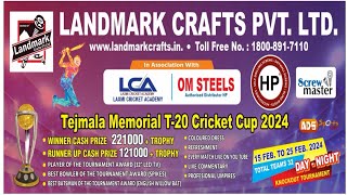 KDTRAVELS vs PRCRICKET ACADEMY  Tejmala Memorial T20 Cricket Cup2024 PanipatLCAadssportslive [upl. by Elberfeld580]