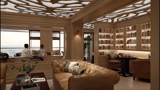 Inside a Library Room on a Ship Storylines MV Narrative Luxury Lifestyle amp Residential Cruise [upl. by Loresz669]