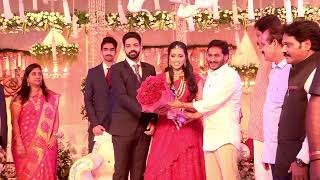 CM YS Jagan attends Vice President Shri Venkaiah Naidus grand daughter wedding reception [upl. by Ahouh720]