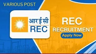 REC LIMITED RECRUITMENT 2024  CA  CMA  CS  Salary18 LPA [upl. by Lapides]