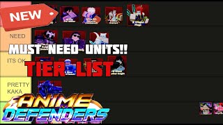 Anime Defenders The Best amp Worst Units Ranked [upl. by Flessel]