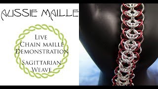 Live Chain Maille Demonstration  Sagittarian Weave [upl. by Cammie]