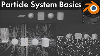 Blender Particle System Basics Emission amp Hair settings [upl. by Cappella]