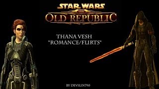 Star Wars The Old Republic Thana Vesh flirtsromance Light side [upl. by Ellenuahs]