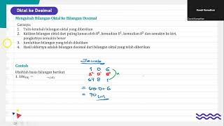 Mengubah Bilangan Oktal ke Desimal [upl. by Toiboid]