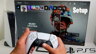 PlayStation 5 Initial Setup Startup Dashboard and Gameplay [upl. by Ainival]