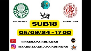 Sub18  050924  Campeonato Estadual  Palmeiras x Paulistano [upl. by Assiled921]