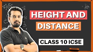 Height and Distance  P1  CLASS 10 ICSE  MATHS [upl. by Pollie]