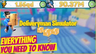 Roblox DELIVERY Man Simulator Tutorial for getting 90M strength [upl. by Milissent22]