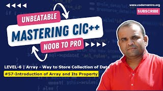 57  Introduction of Array  Mastering in CC  CODEMANTRA2024 [upl. by Noby661]